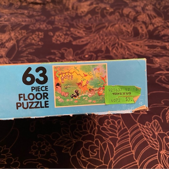Vintage Disney Bambi Kids Puzzle large floor puzzle 63 pieces - Picture 5 of 6